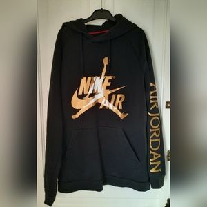 Men's Large Nike Air Jordan Black Hoodie Sweatshirt